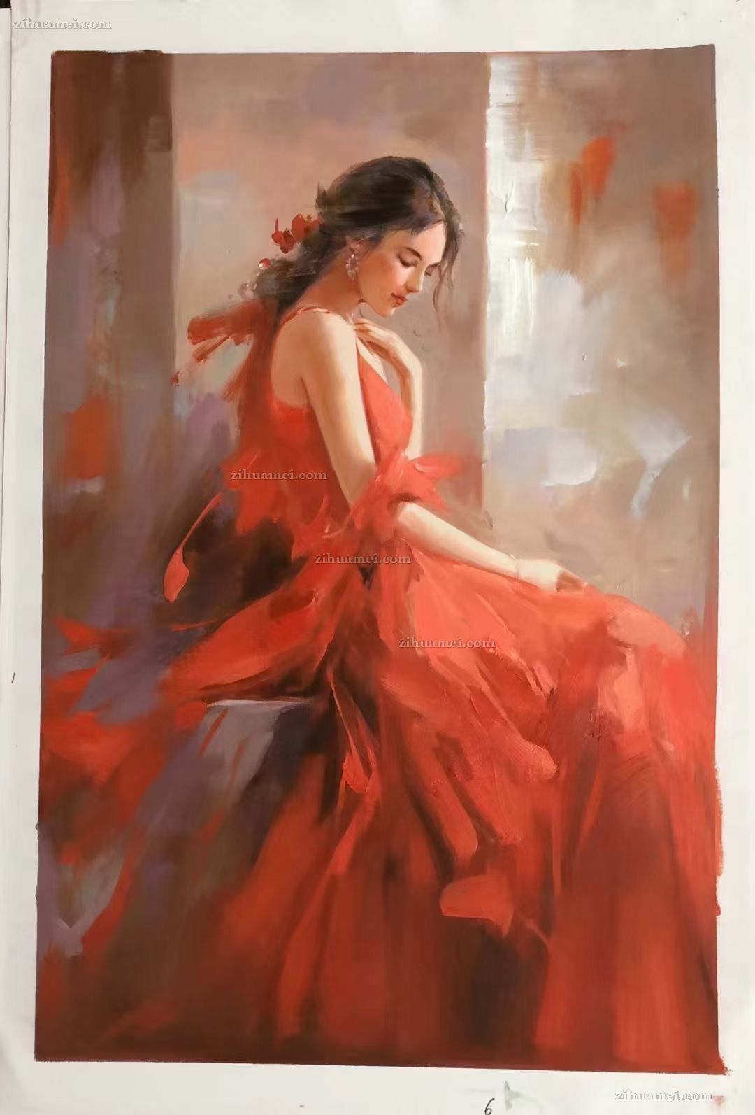 纯手绘人物油画