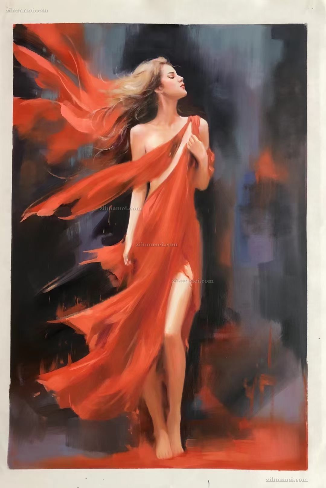 纯手绘人物油画