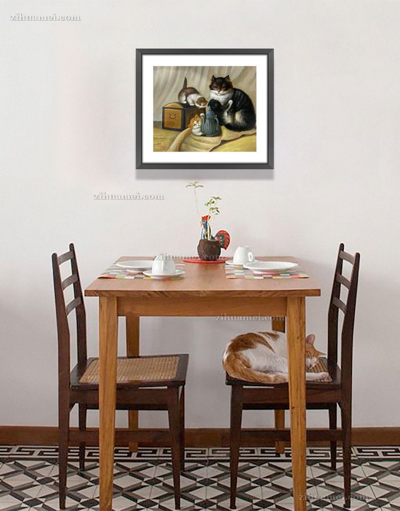 装饰油画宠物猫咪小猫油画