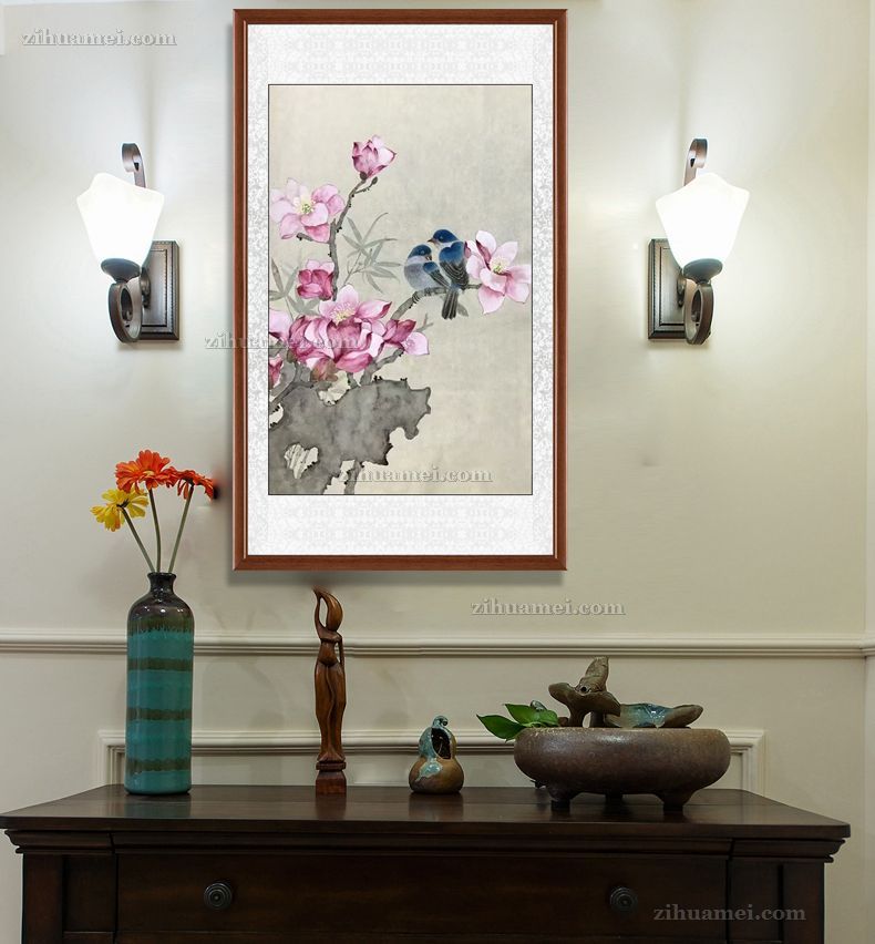 纯手绘花卉国画