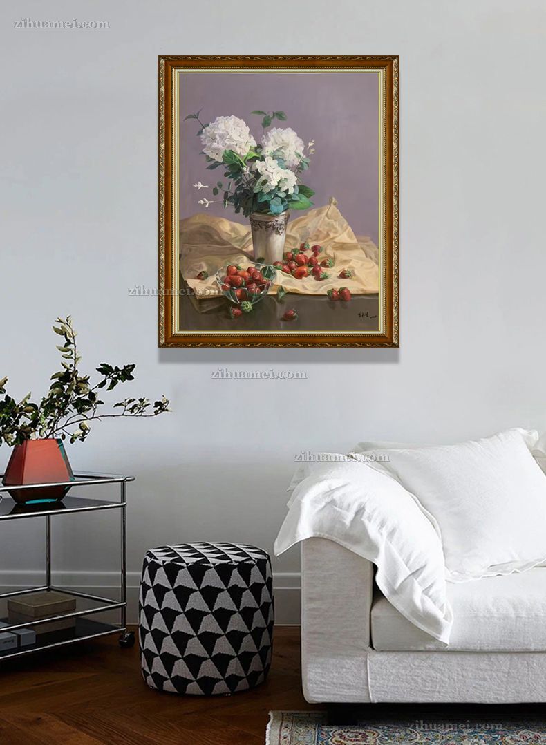 收藏花卉手绘油画