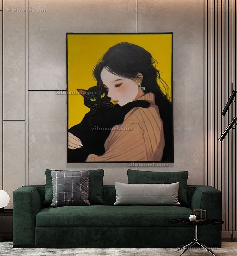 儿童动漫油画手绘人物油画