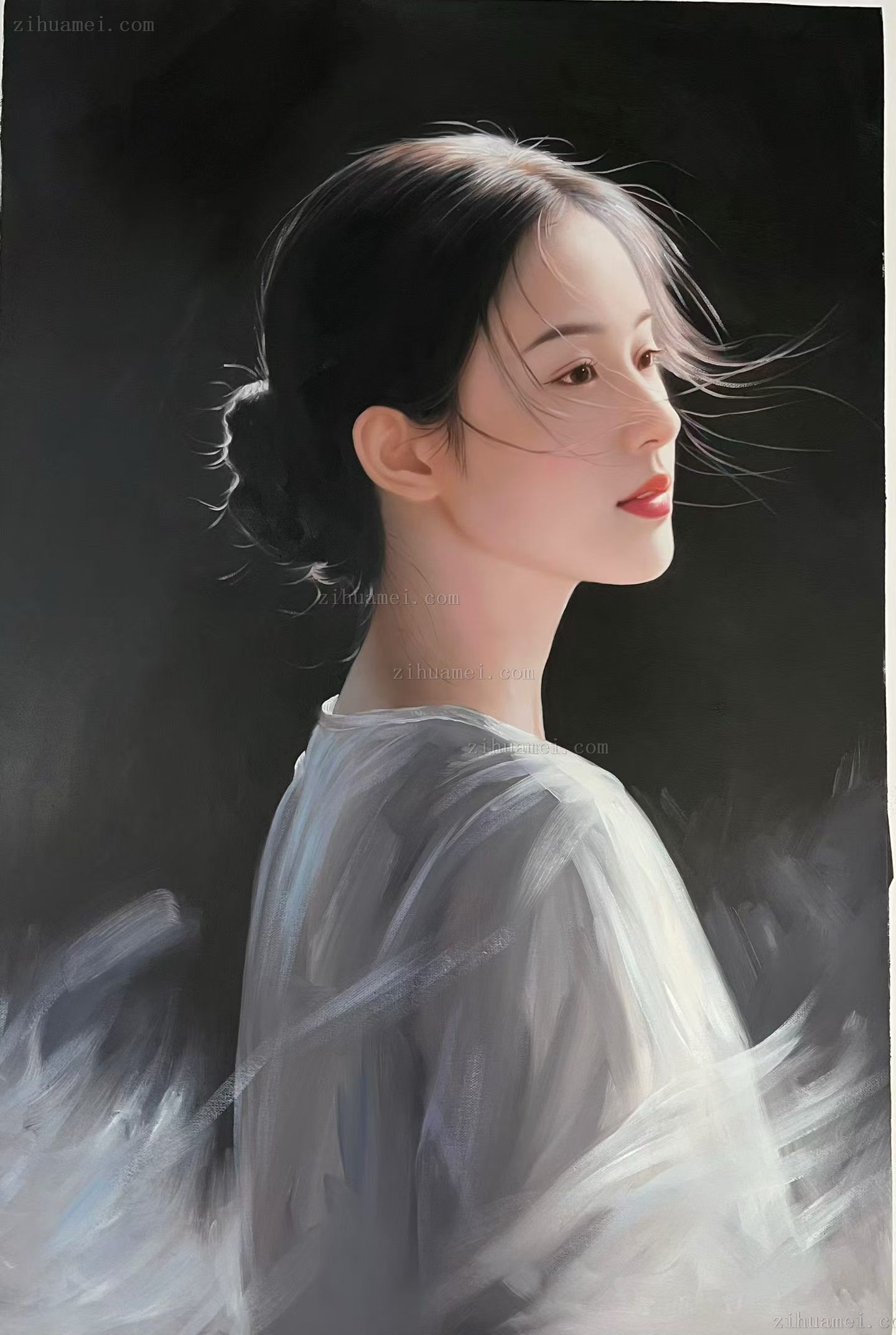 美女油画