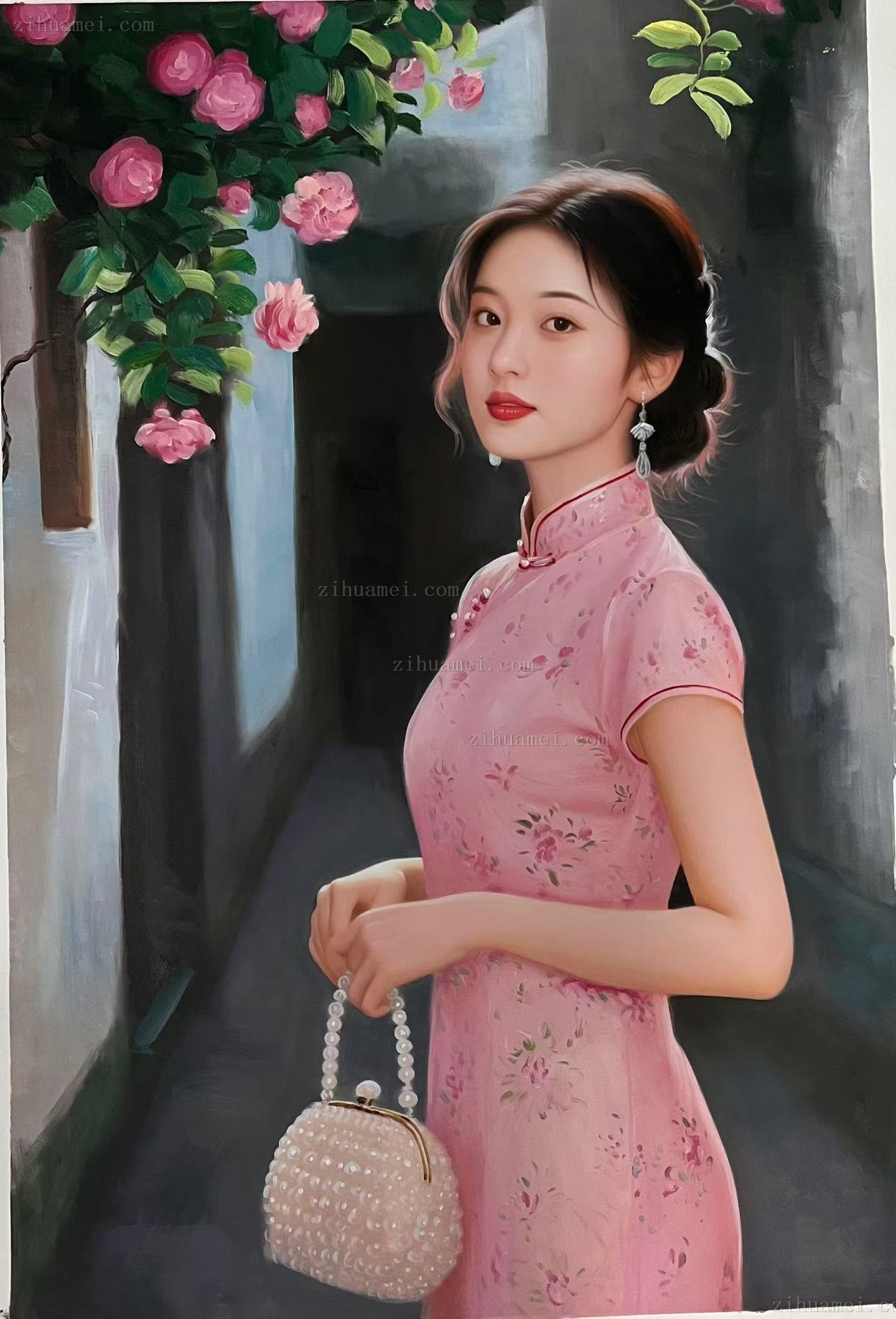 美女油画