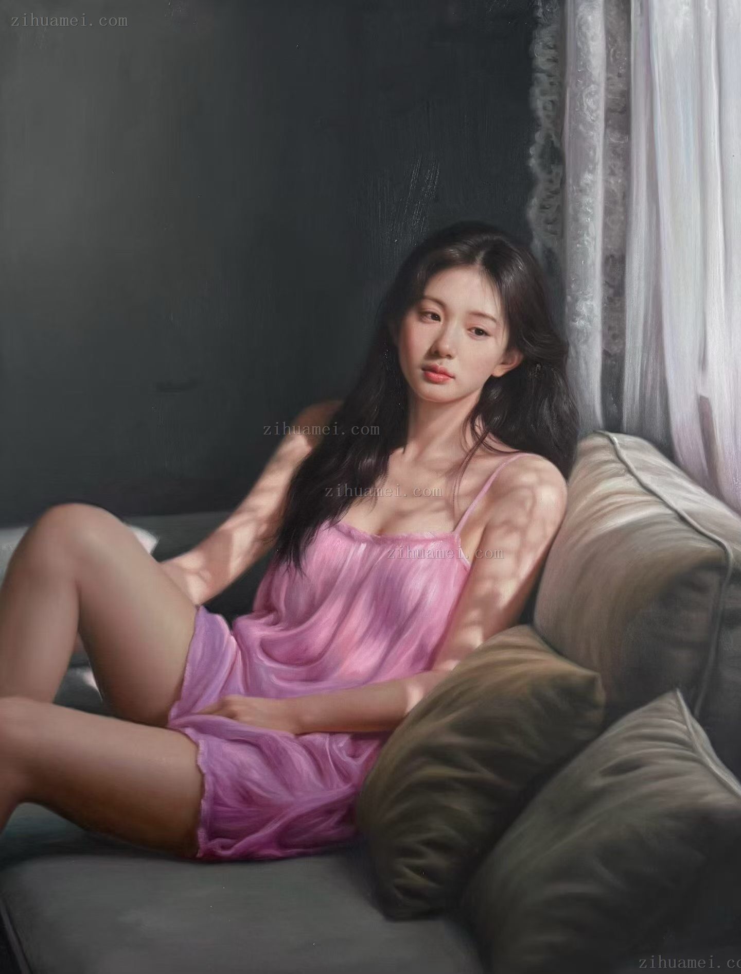 美女油画