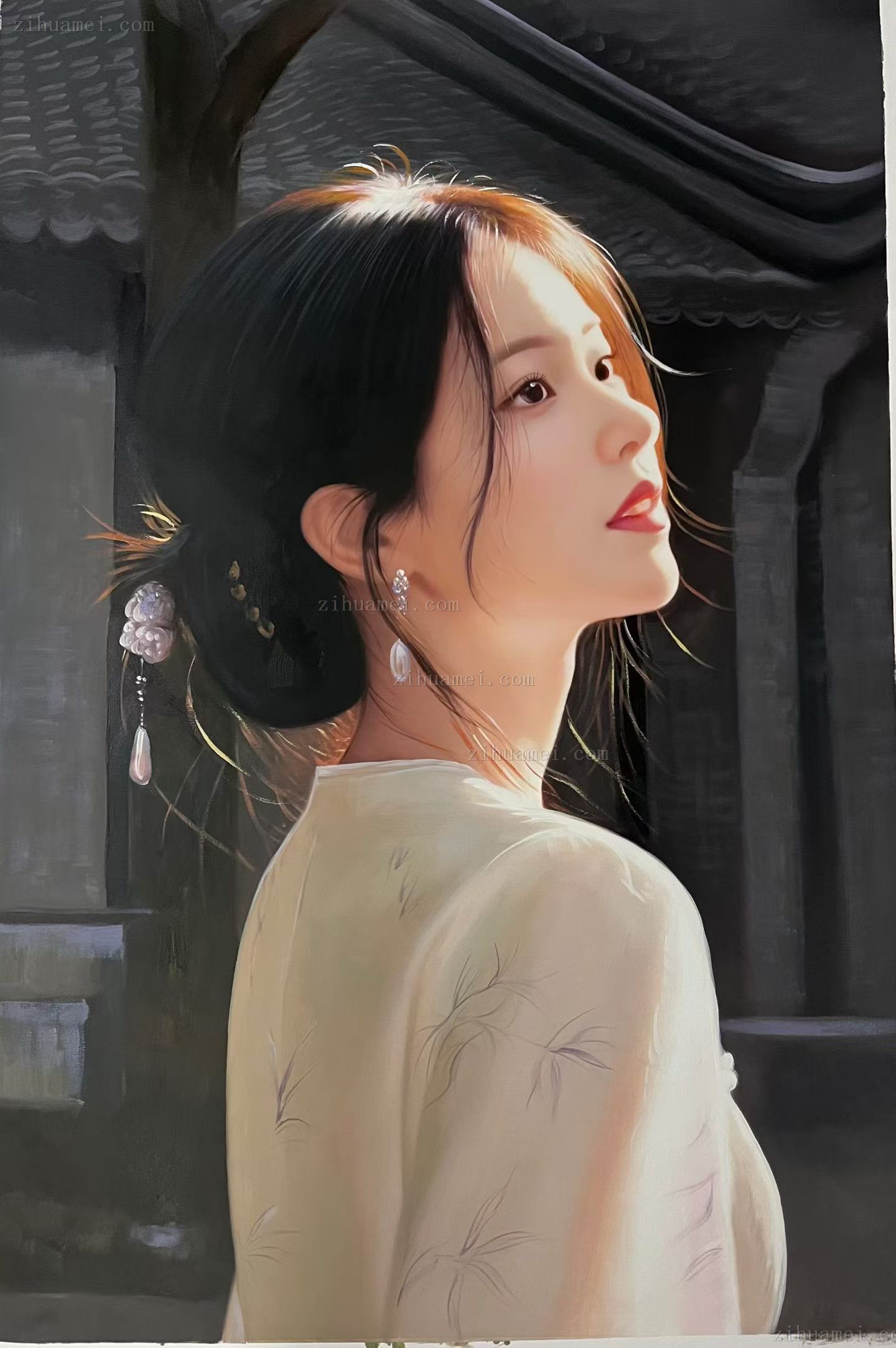 美女油画