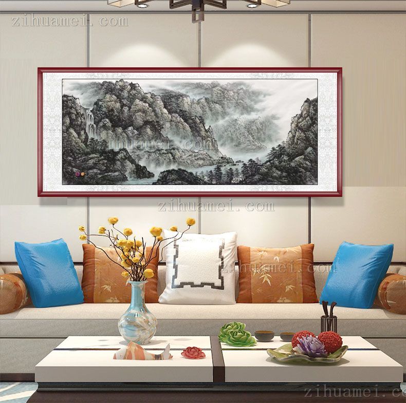 风景国画水墨画