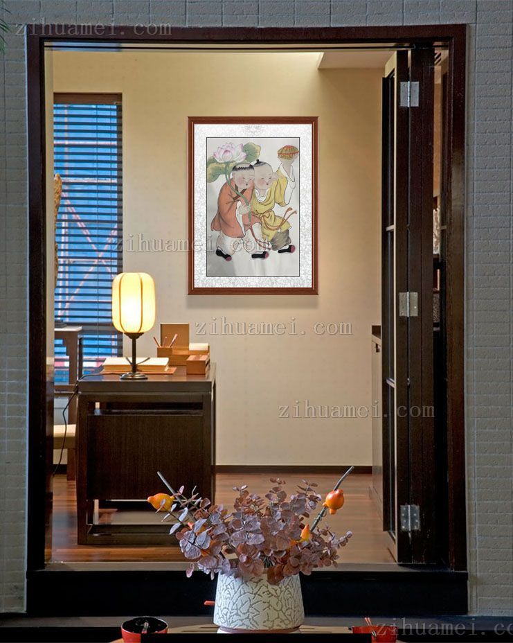 福娃戏莲多子多福