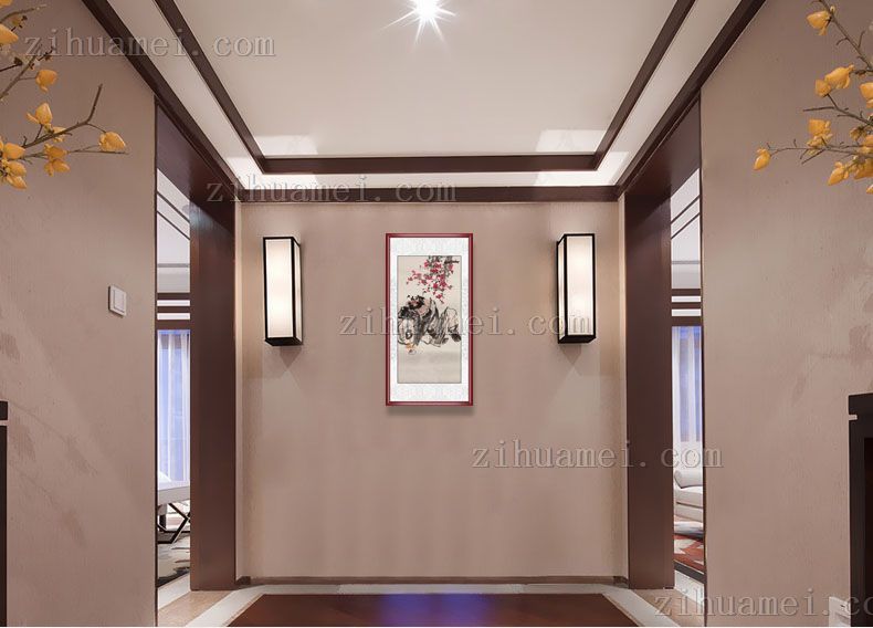 钟馗醉在花朵下