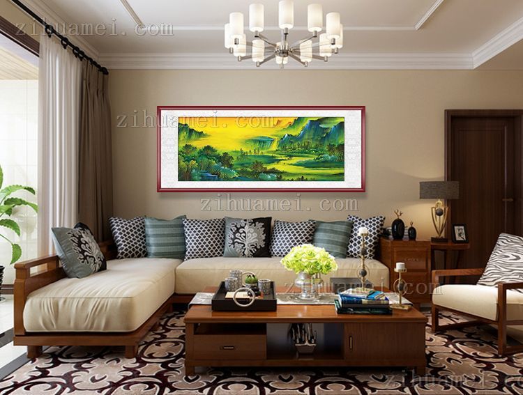 客厅大厅水墨山水画