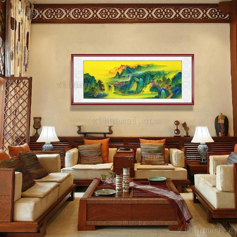 客厅大厅水墨山水画