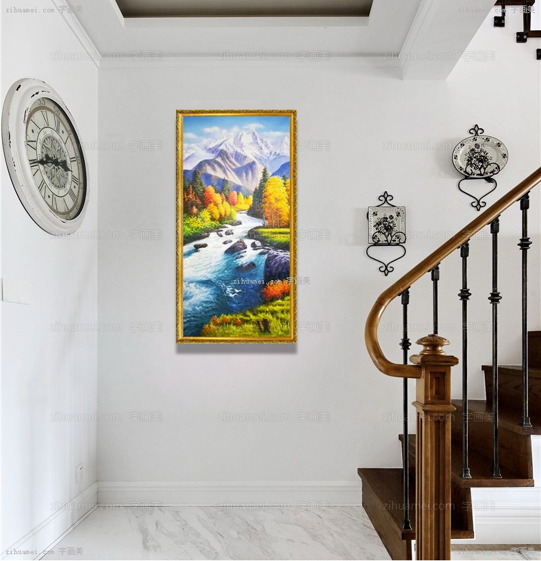 风景油画 山水画 中式油画