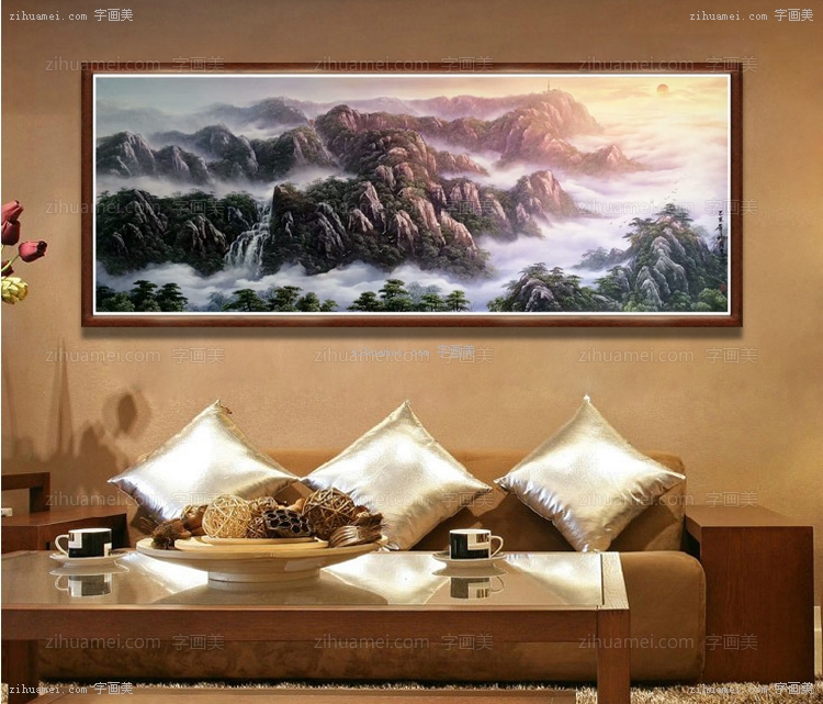 刀画 山水油画
