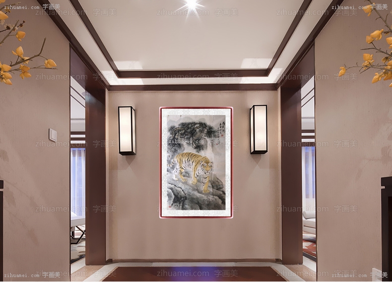 国画虎  威武图