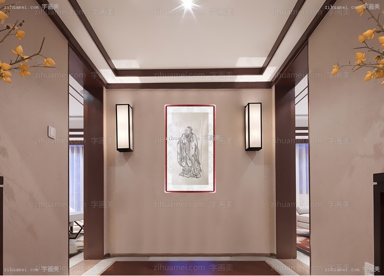 孔子 国画