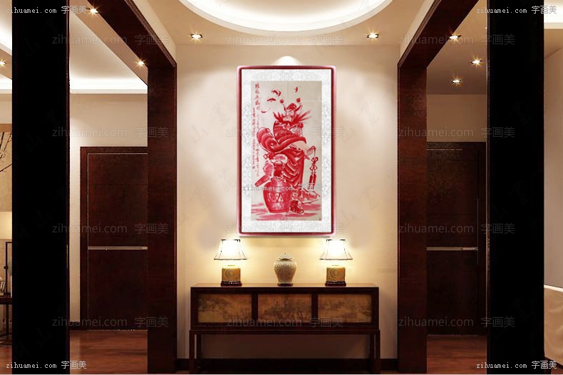 钟馗迎福 国画