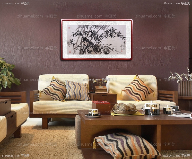 杨达青 兰香竹翠 手绘 手工 国画