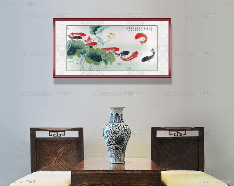 凌雪 工笔画 年年有余 手绘 手工 国画
