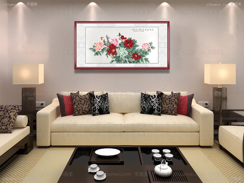 凌雪 工笔画 花开富贵 手绘 手工 国画