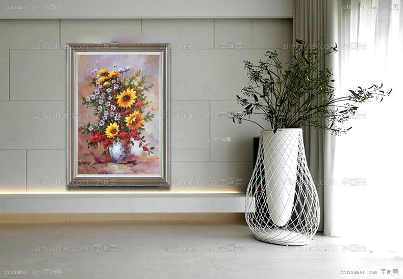 写生花卉花瓶