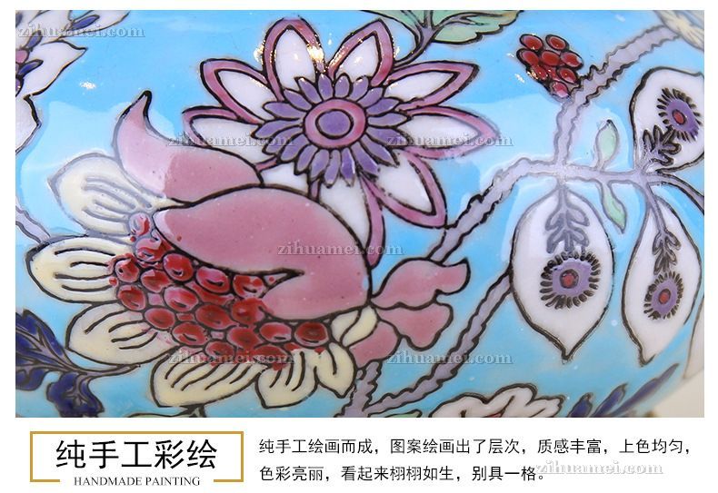 陶瓷配铜摆件