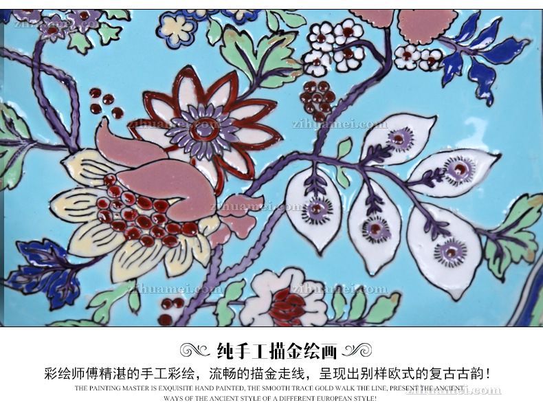 陶瓷配铜摆件
