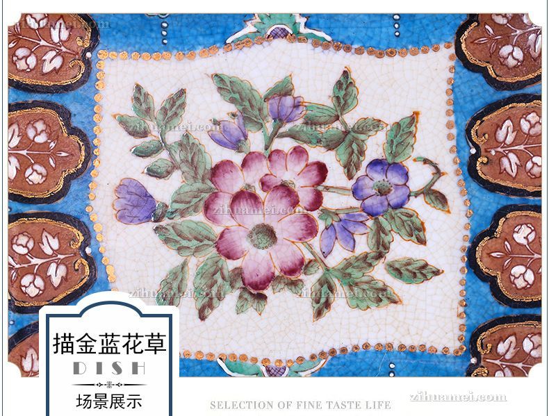陶瓷配铜摆件