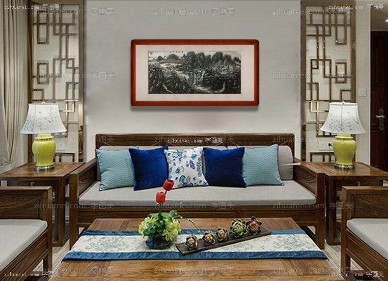 沙丽山水国画
