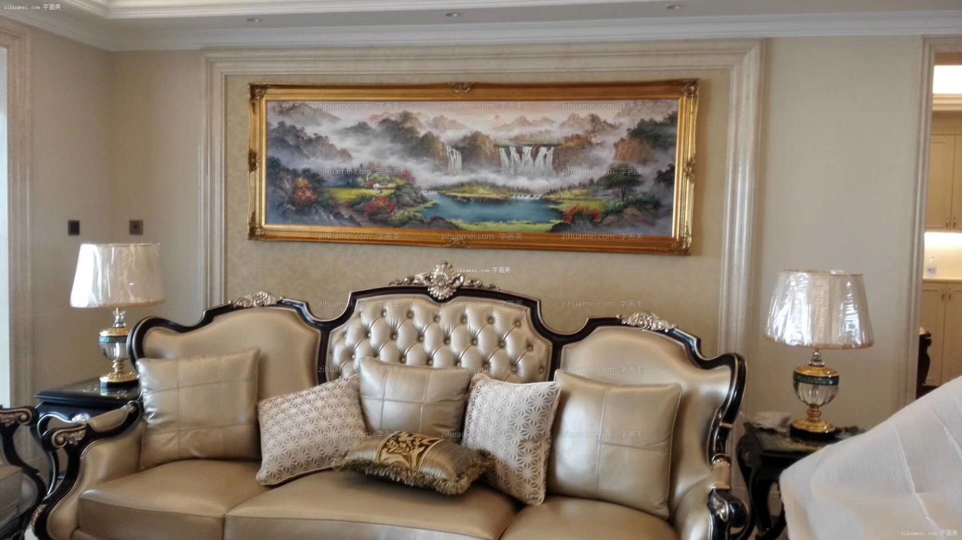 风水油画