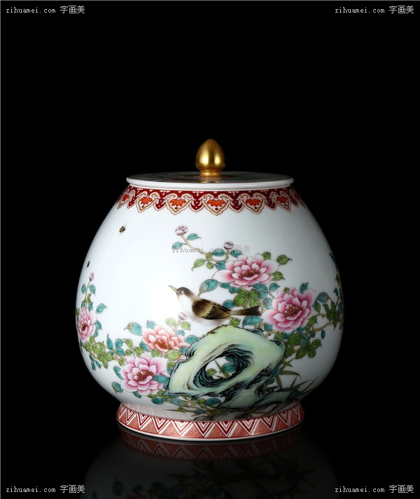 收藏作品：《春山雀鸣如意罐》